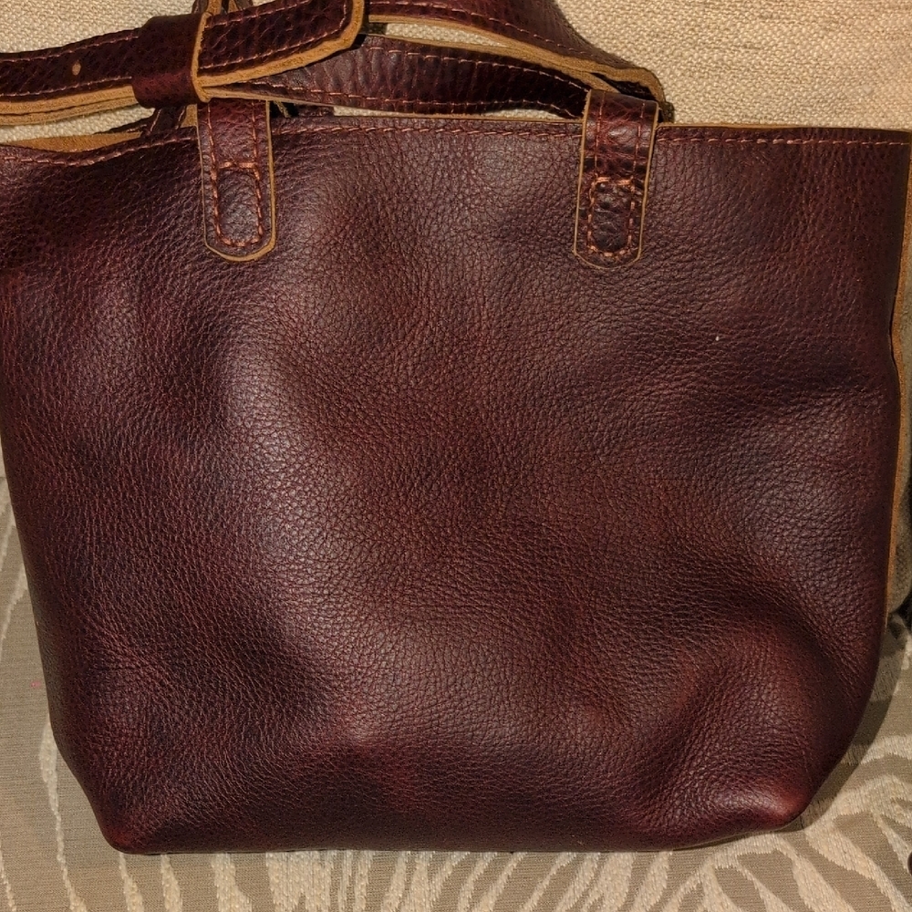 Portland Leather Goods Nutmeg Full Grain Leather Crossbody Or Handle Carry - Picture 3 of 10